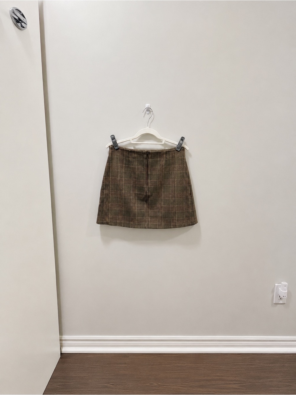 Wilfred Brown Plaid Mini Skirt